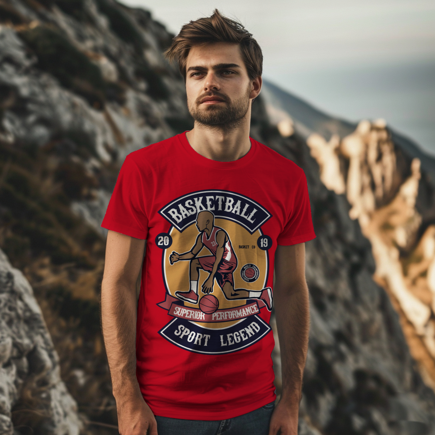 Basketball Printed T-shirt for Men