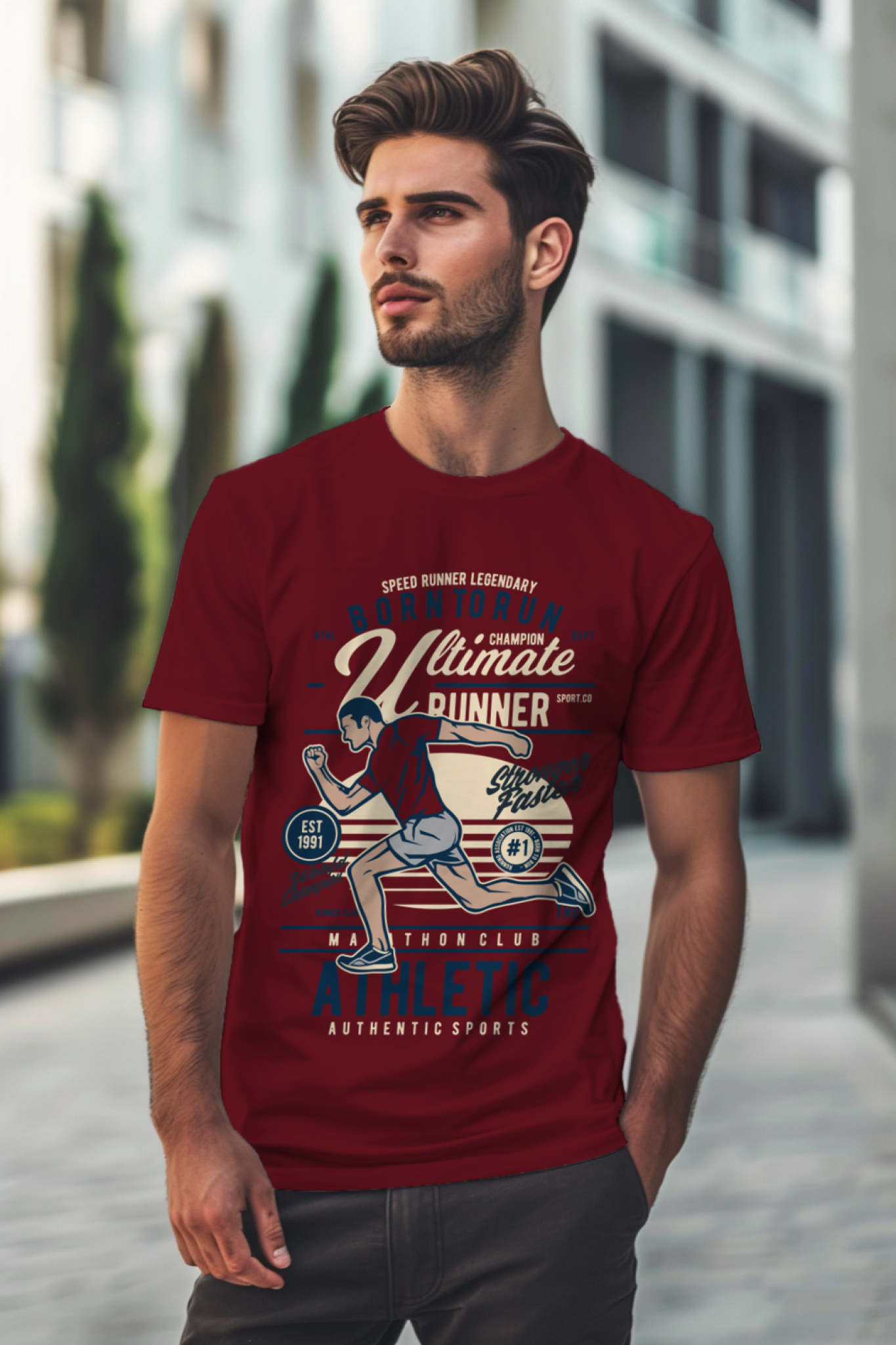 Born To Run - Running T-shirt for Men