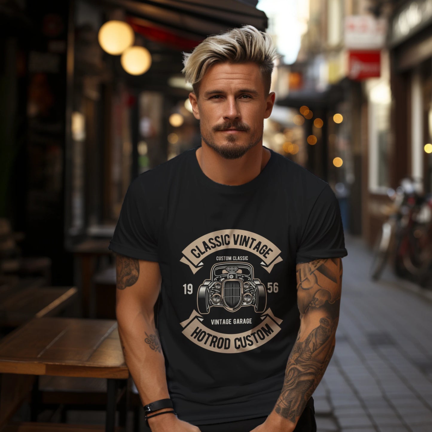 Classic Vintage Hotrod T-shirt for Men