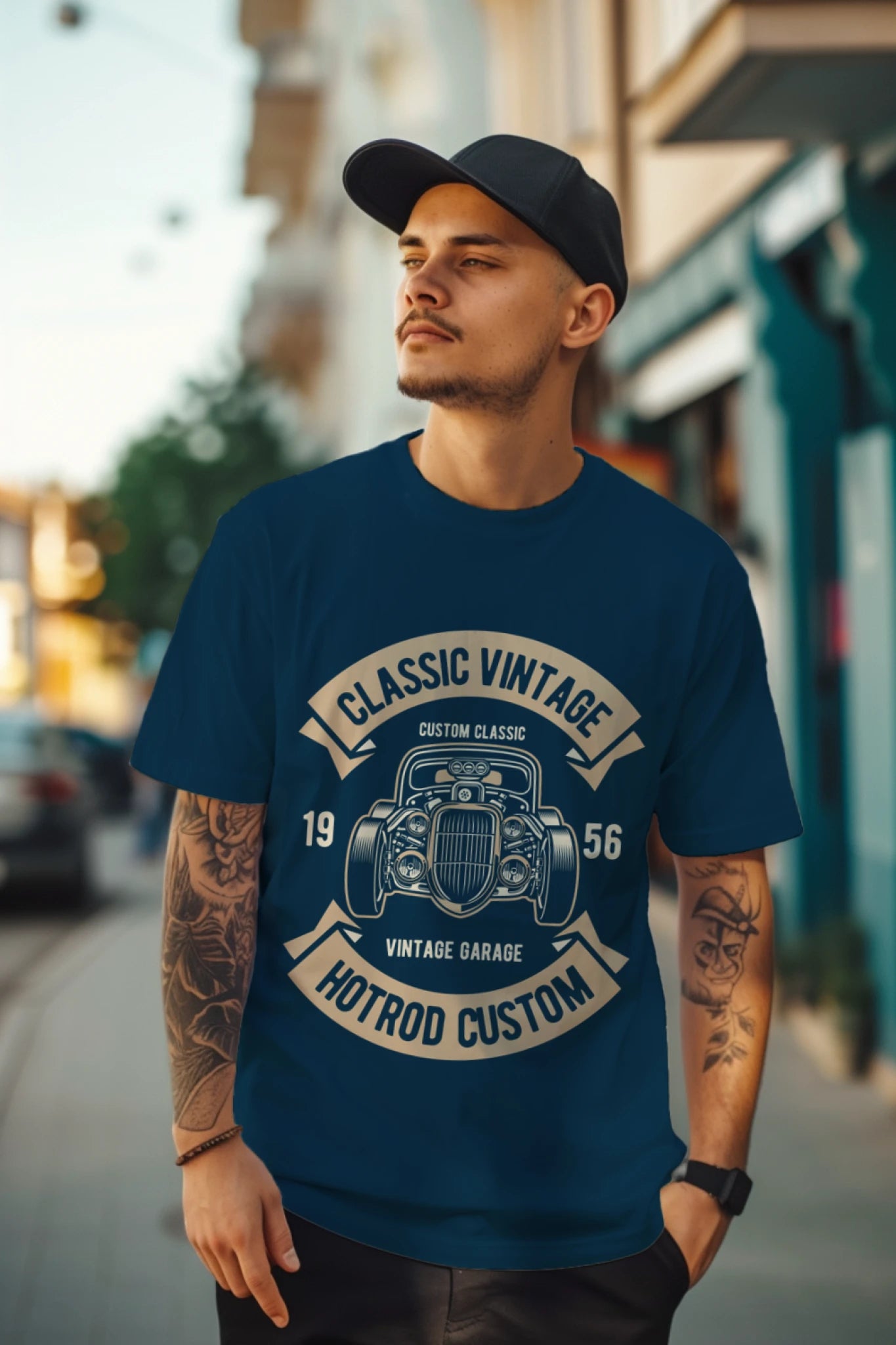 Classic Vintage Hotrod T-shirt for Men