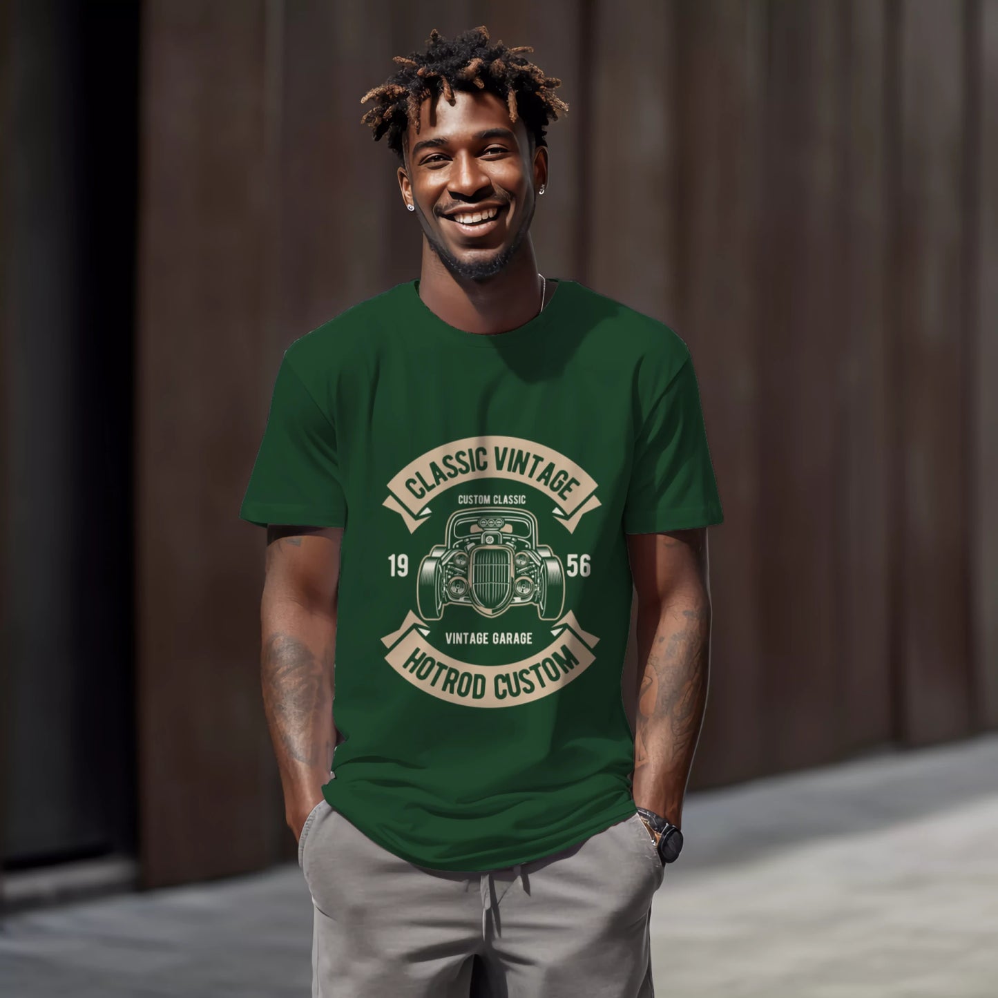 Classic Vintage Hotrod T-shirt for Men