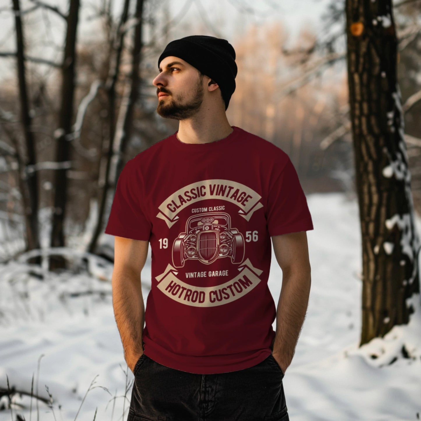 Classic Vintage Hotrod T-shirt for Men