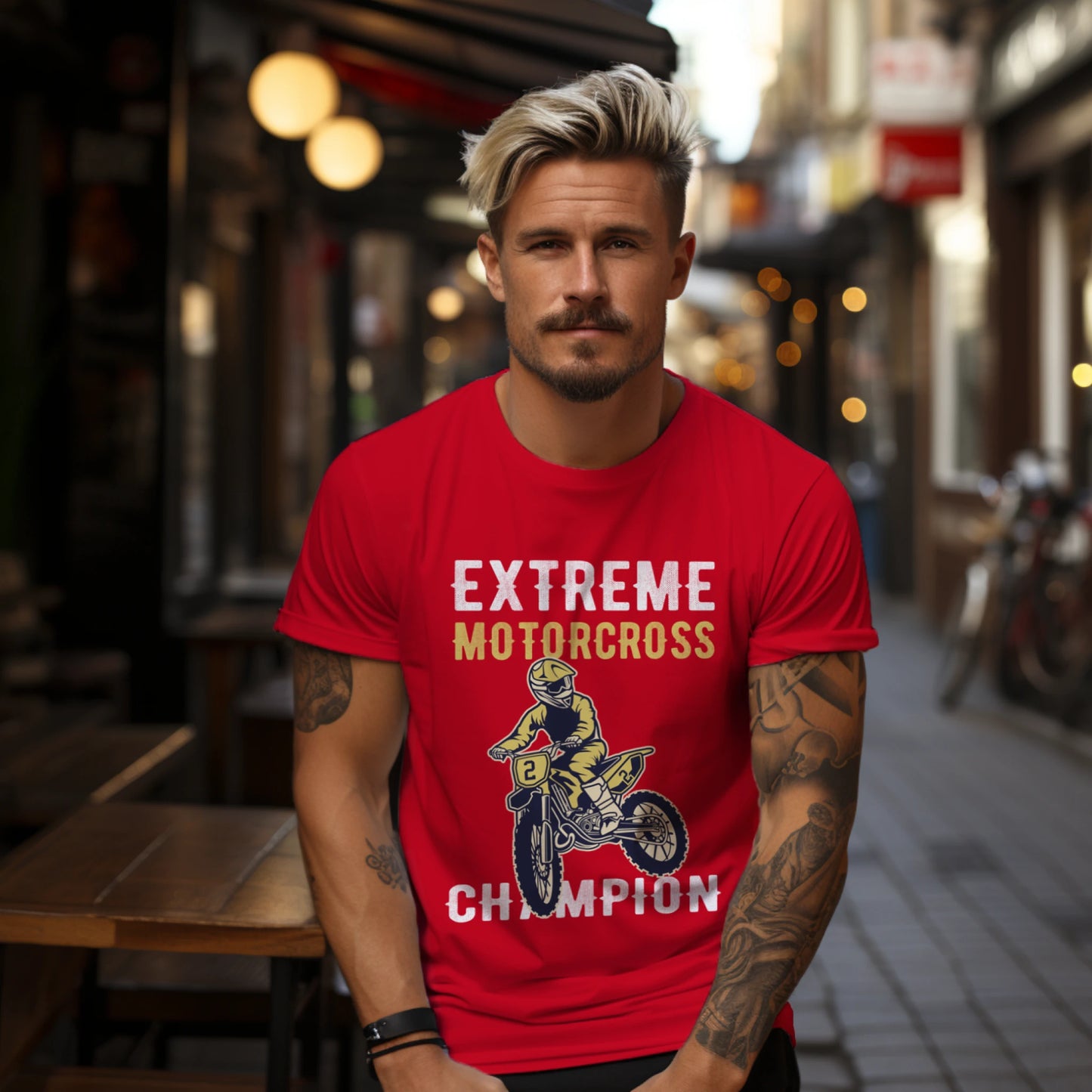 Regular Fit Extreme Motocross T-shirt for Men