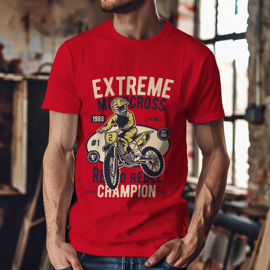 Regular Fit Biker T-shirt for Men
