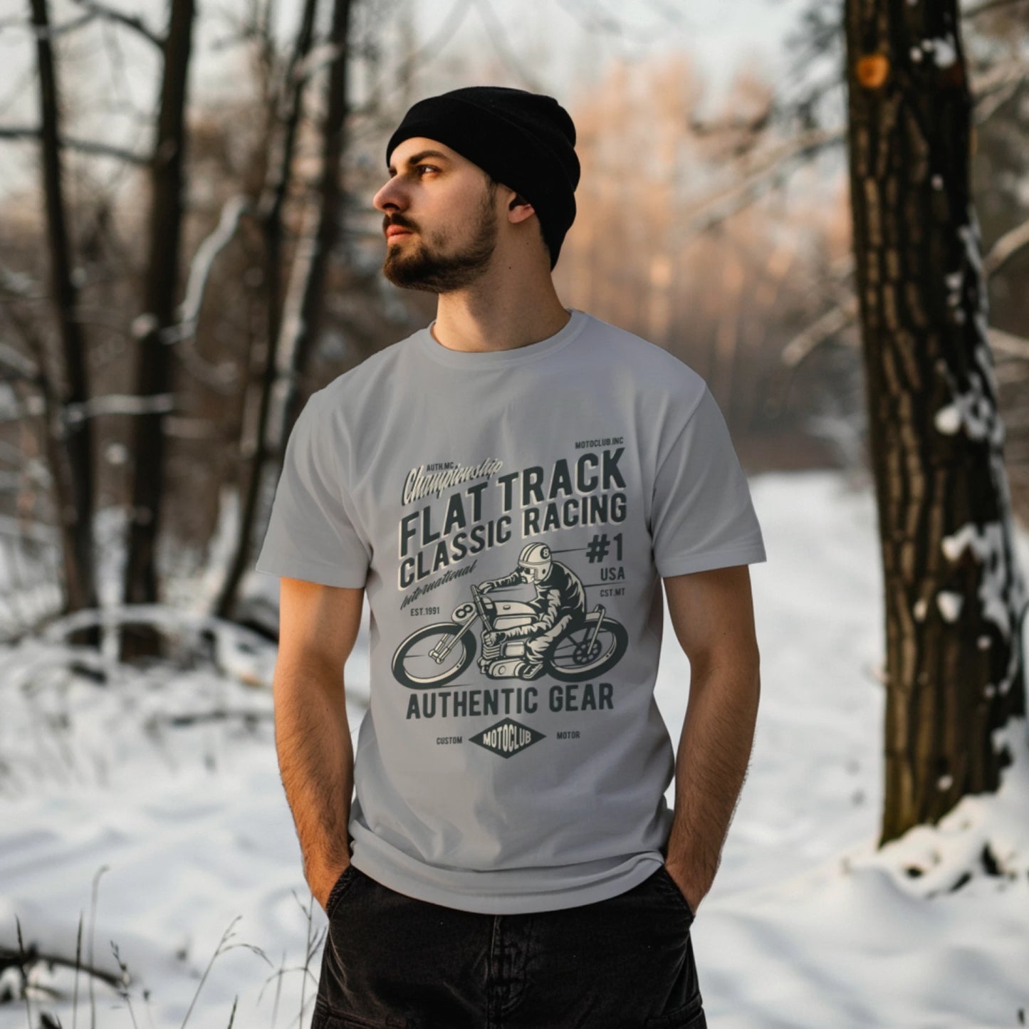 Classic Biker T-shirt for Men