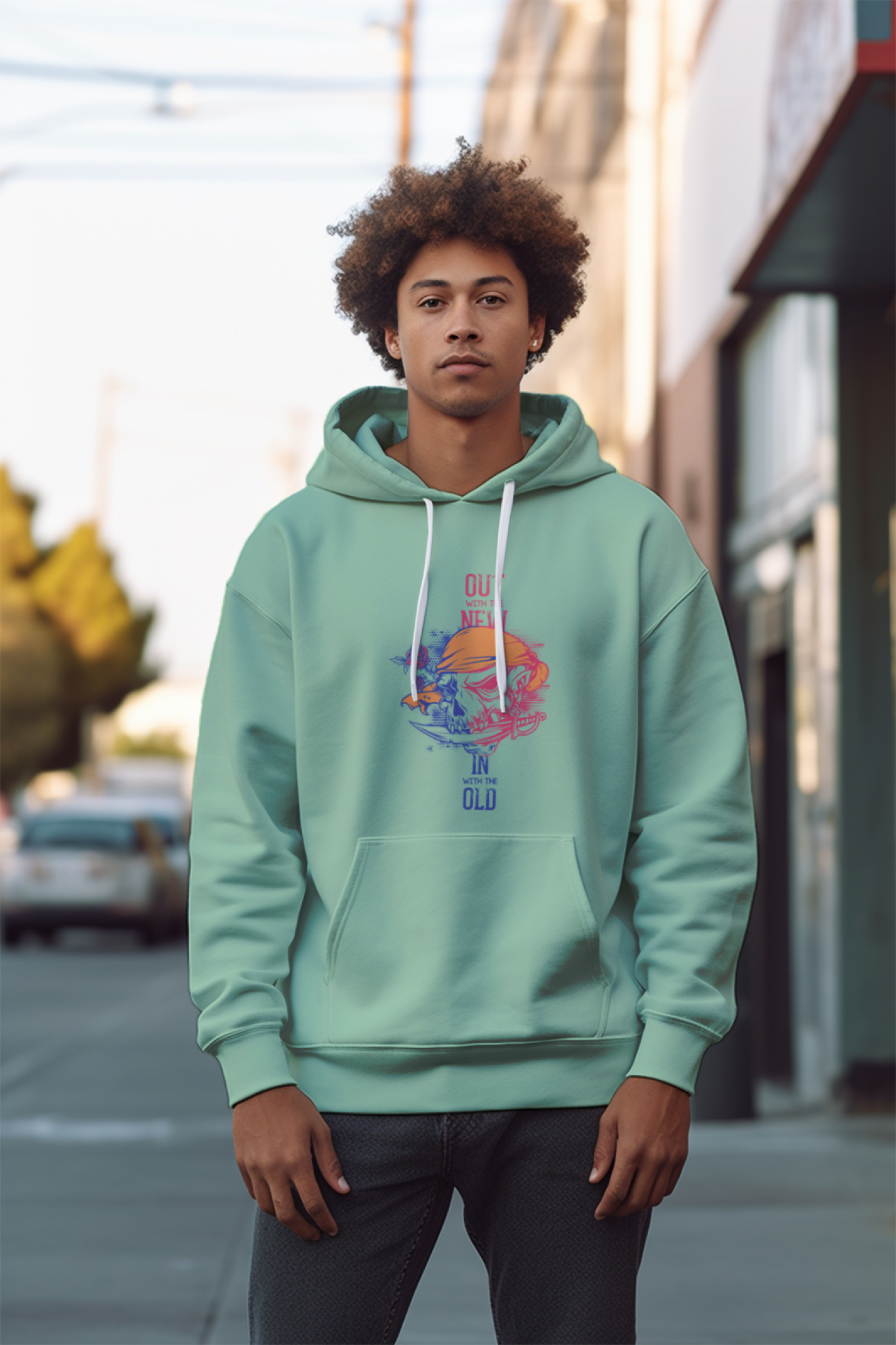 Pirate skull Printed Unisex Hoodie - Casual Koala