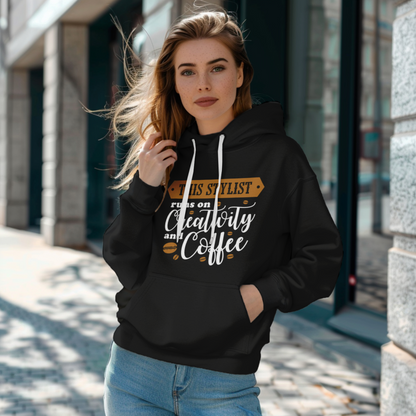 Coffee and Creativity Printed Unisex Hoodie - Casual Koala
