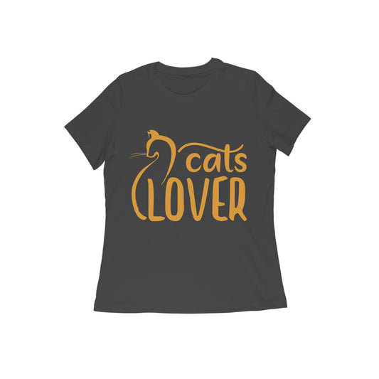 Cat Lover Printed T-shirt for Women