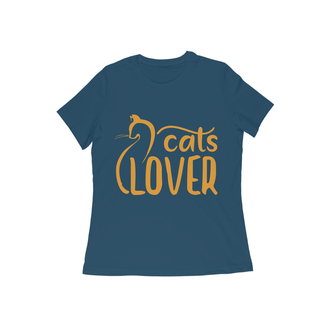 Cat Lover Printed T-shirt for Women
