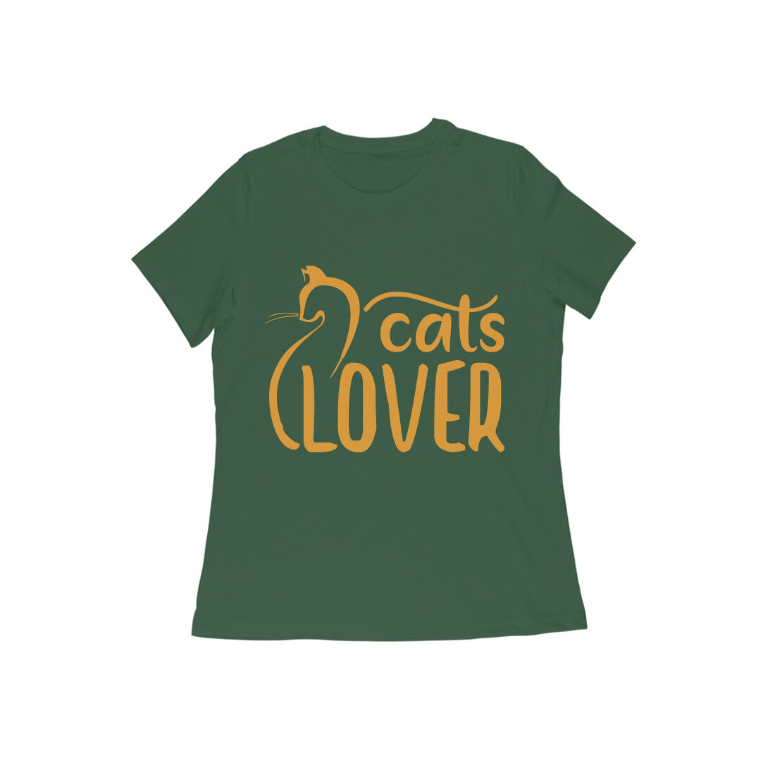 Cat Lover Printed T-shirt for Women