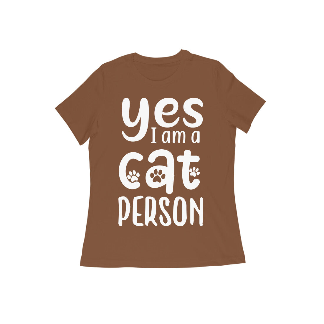 Yes I am A Cat Person Printed T-shirt for Women