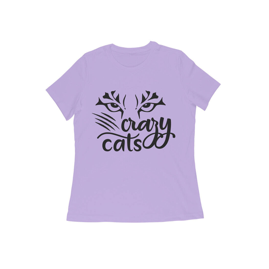 Crazy Cat Printed T-Shirt for Women