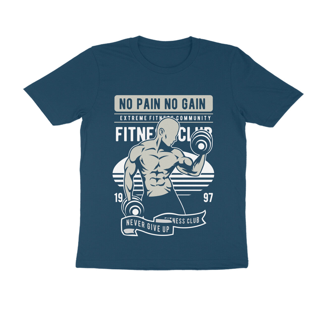 No Pain No Gain Men's Printed T-Shirt