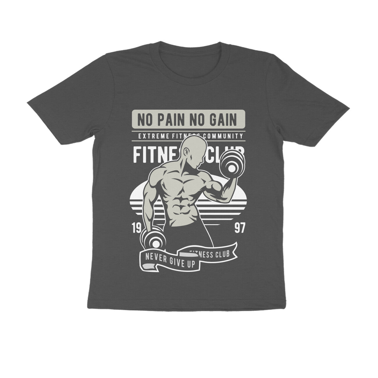 No Pain No Gain Men's Printed T-Shirt