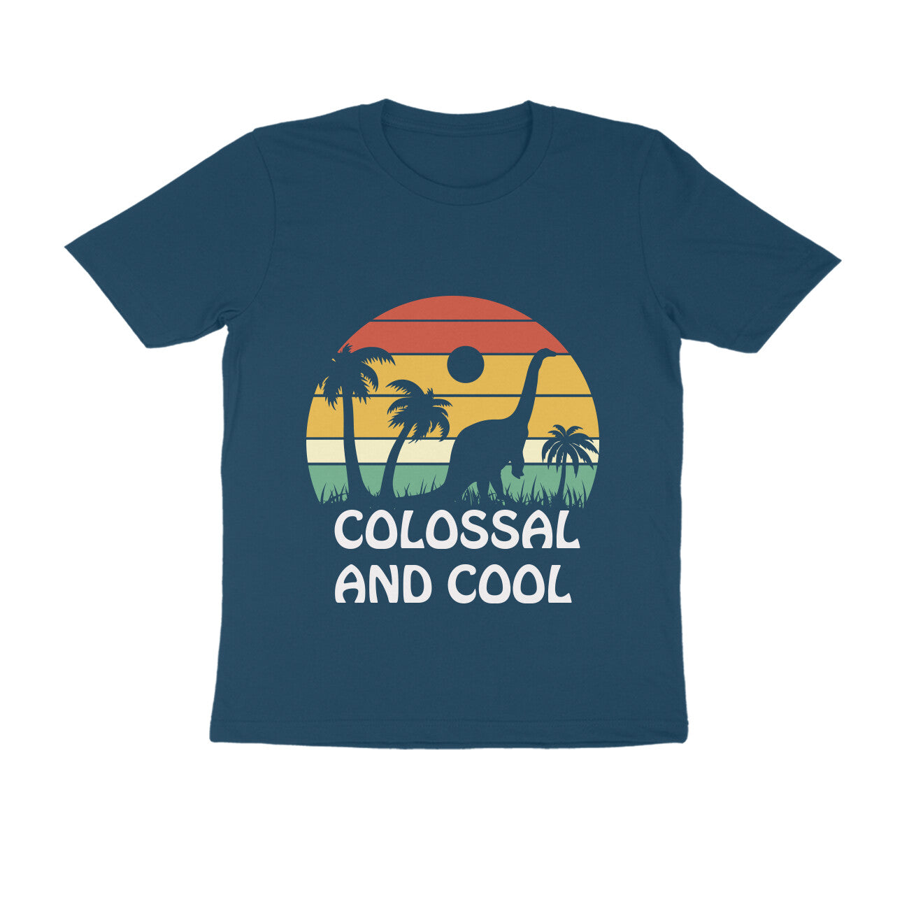 Colossal and Cool Dinosaur Print T-Shirt for Men