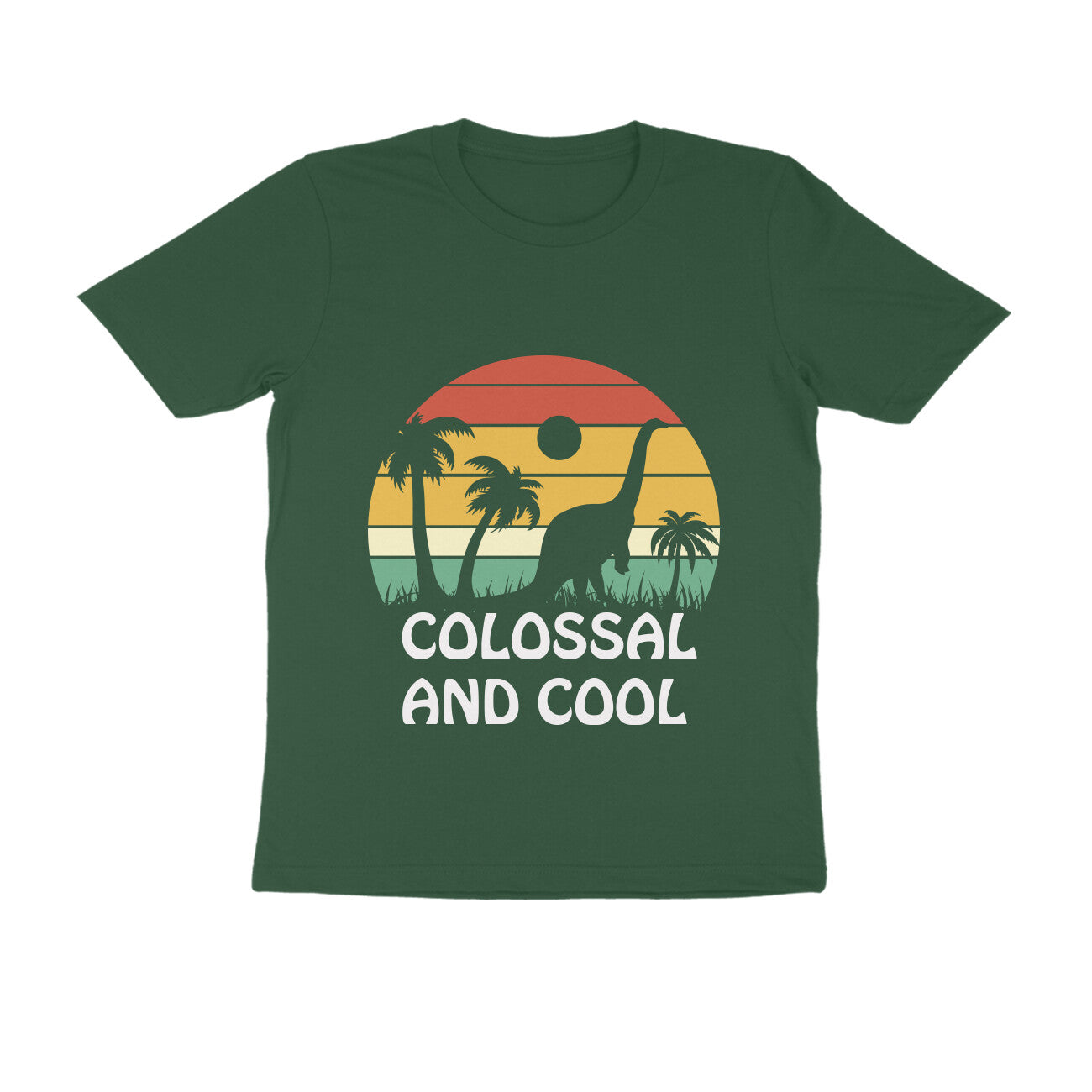 Colossal and Cool Dinosaur Print T-Shirt for Men