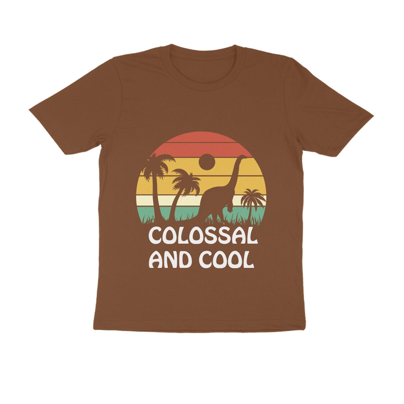 Colossal and Cool Dinosaur Print T-Shirt for Men