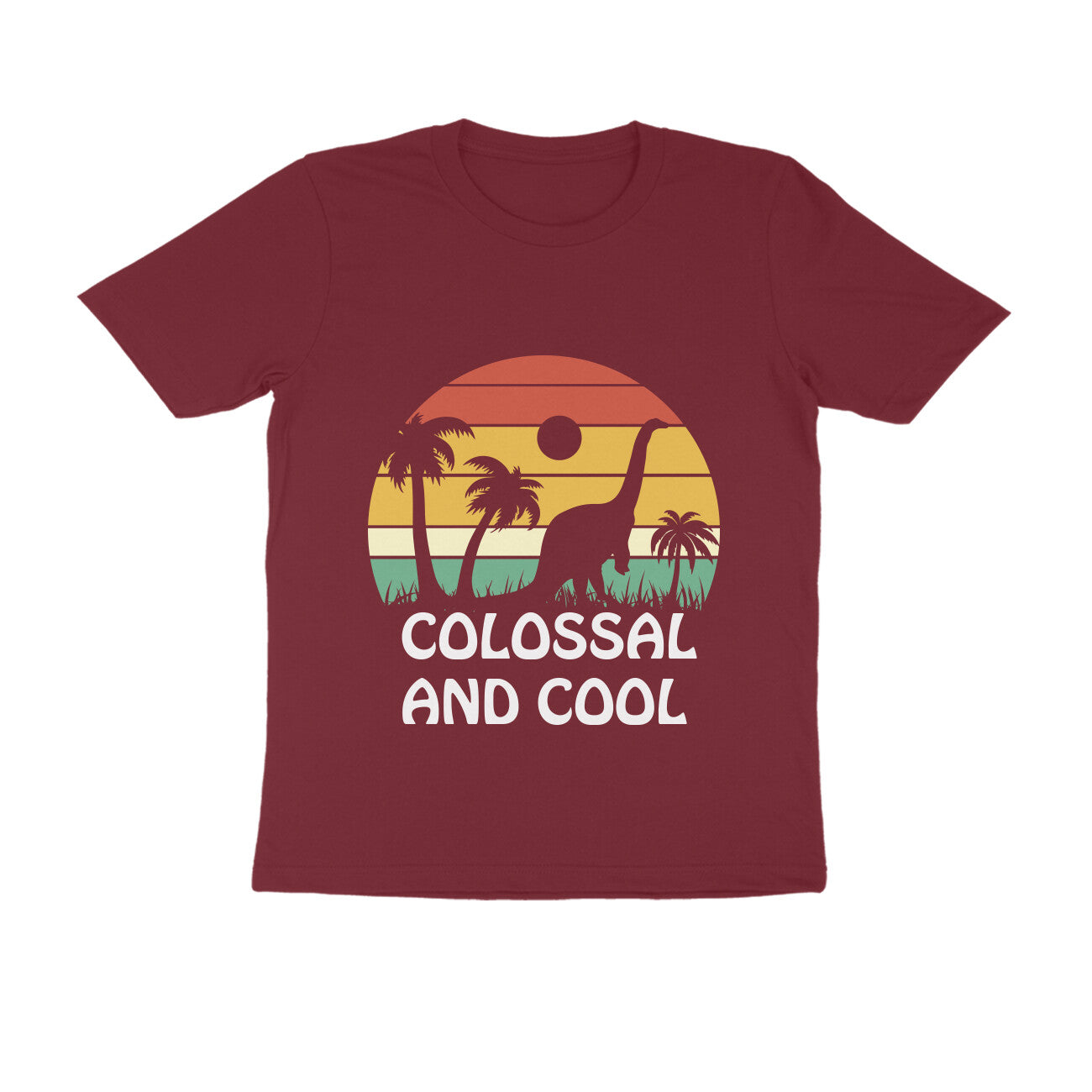 Colossal and Cool Dinosaur Print T-Shirt for Men