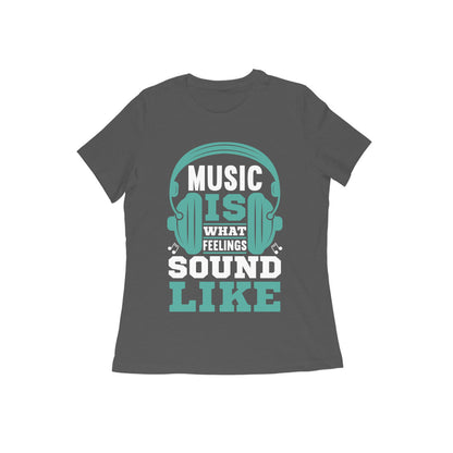 Half Sleeve Music T-Shirt For Women