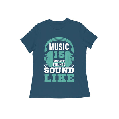 Half Sleeve Music T-Shirt For Women