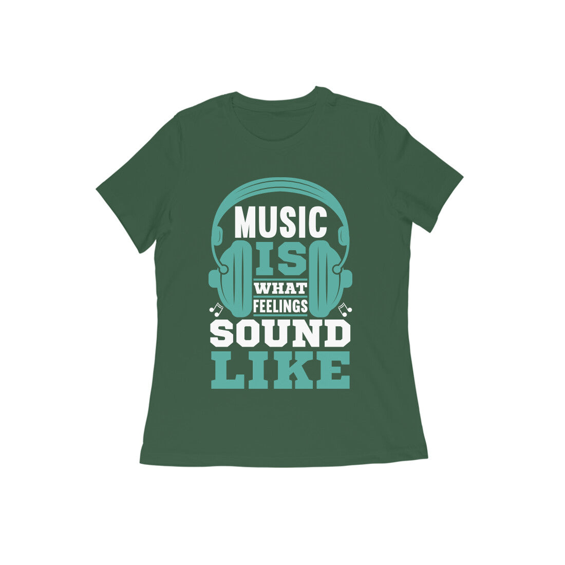 Half Sleeve Music T-Shirt For Women
