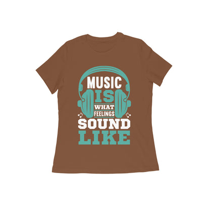 Half Sleeve Music T-Shirt For Women
