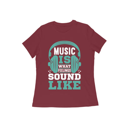 Half Sleeve Music T-Shirt For Women