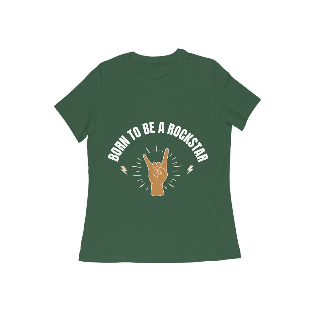 Born To Be A Rockstar Printed T-Shirt for Women