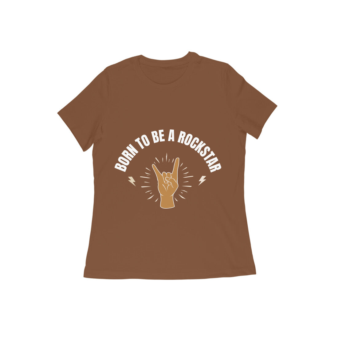 Born To Be A Rockstar Printed T-Shirt for Women