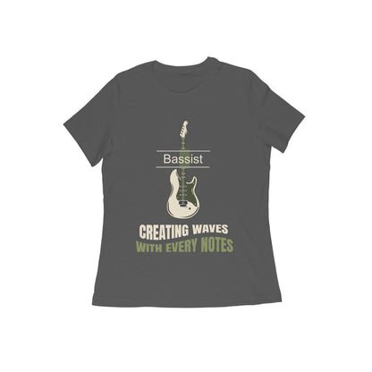 Bass Guitar Printed T-shirt for Women