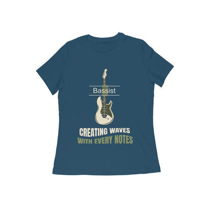 Bass Guitar Printed T-shirt for Women