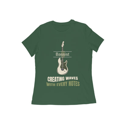 Bass Guitar Printed T-shirt for Women