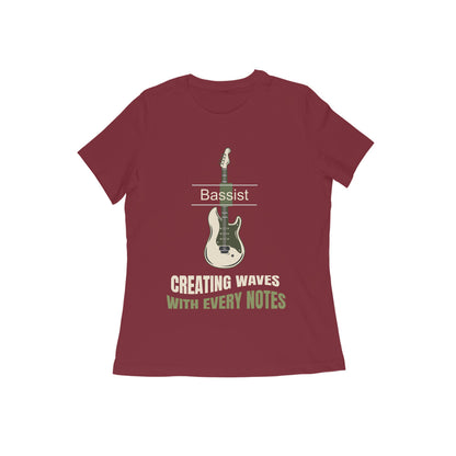 Bass Guitar Printed T-shirt for Women