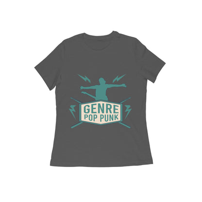 Round Neck Pop Punk Printed T-shirt for Women