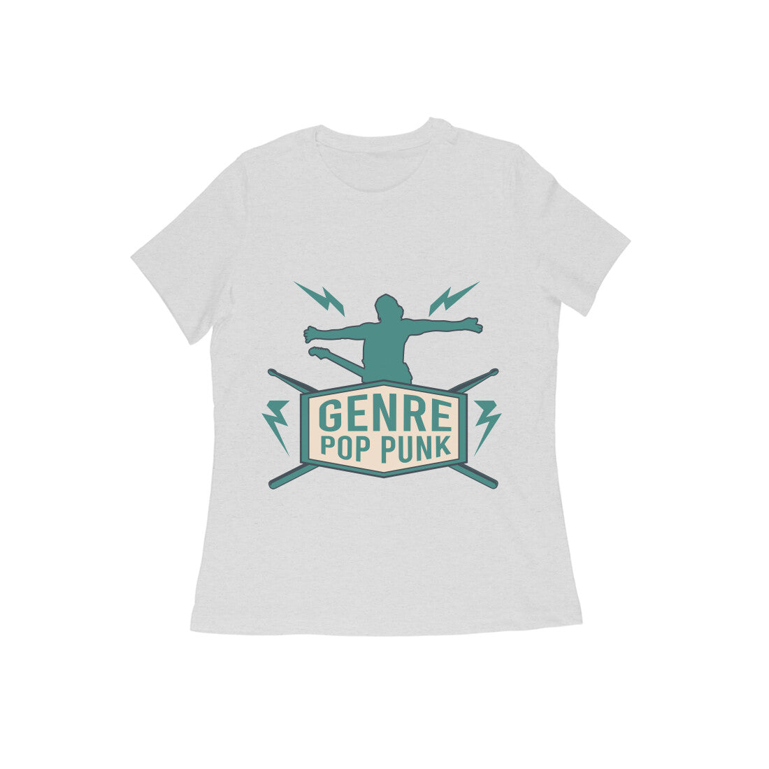 Round Neck Pop Punk Printed T-shirt for Women