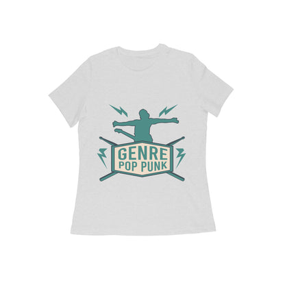 Round Neck Pop Punk Printed T-shirt for Women