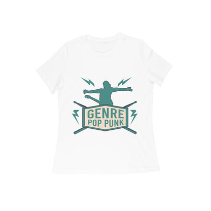 Round Neck Pop Punk Printed T-shirt for Women