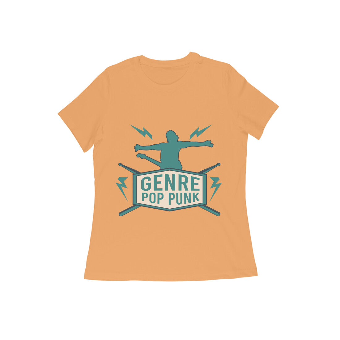 Round Neck Pop Punk Printed T-shirt for Women