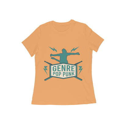 Round Neck Pop Punk Printed T-shirt for Women