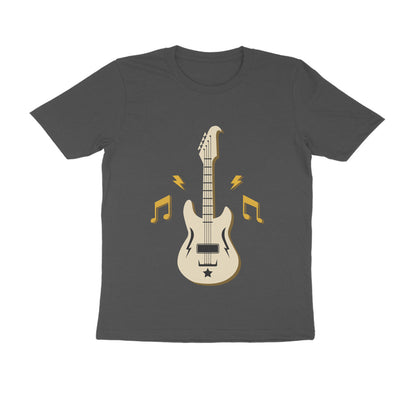 Round Neck Guitar Printed T-shirt for Men