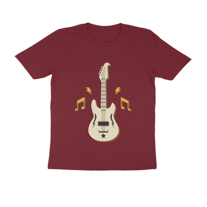 Round Neck Guitar Printed T-shirt for Men