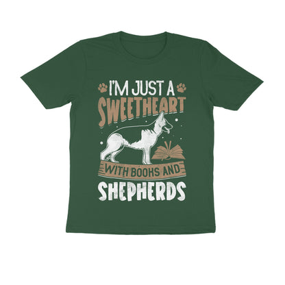 Book and Dog Printed T-Shirt for Men