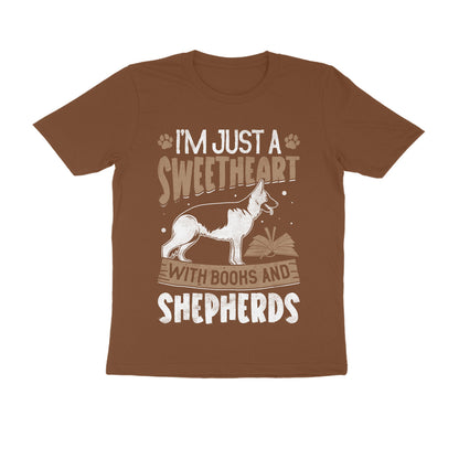 Book and Dog Printed T-Shirt for Men