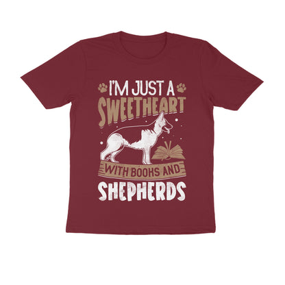 Book and Dog Printed T-Shirt for Men