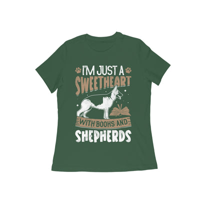 Book and Dog Printed T-shirt for Women - Casual Koala