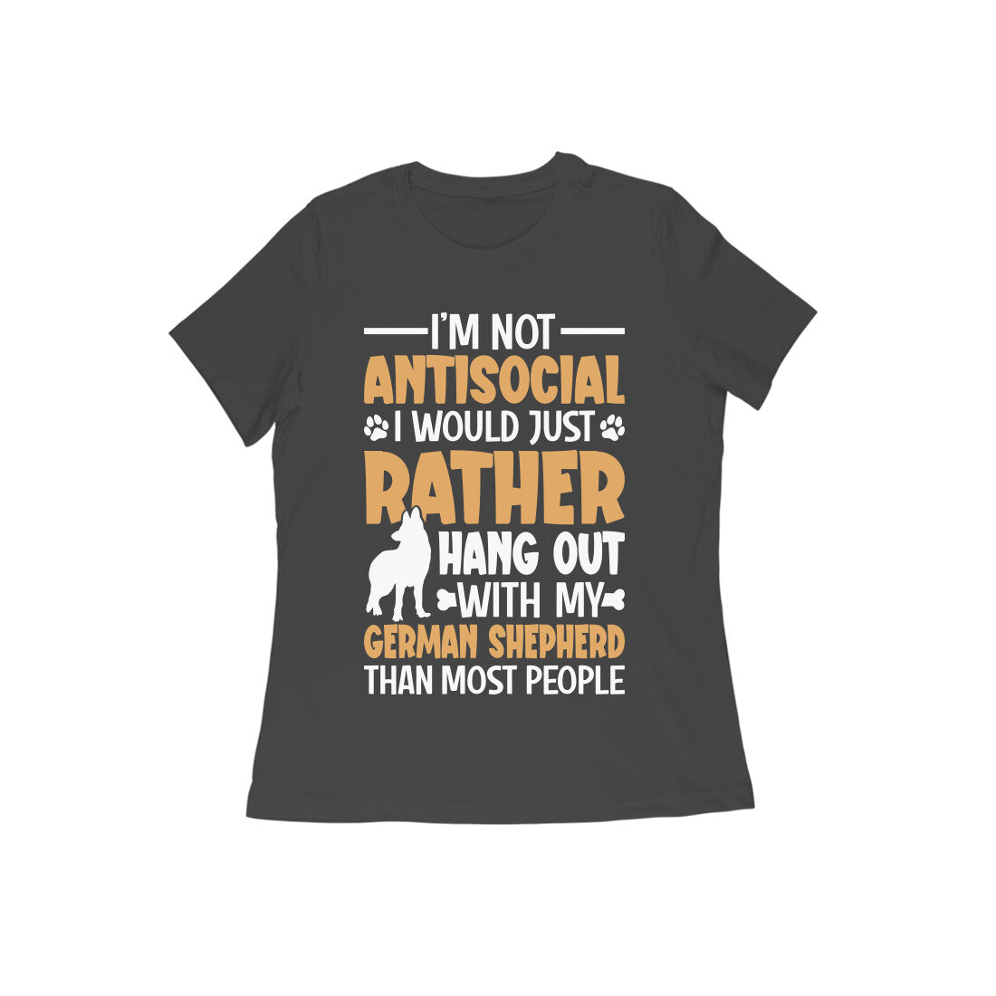 Hang Out with German Shepherd T-shirt for Women