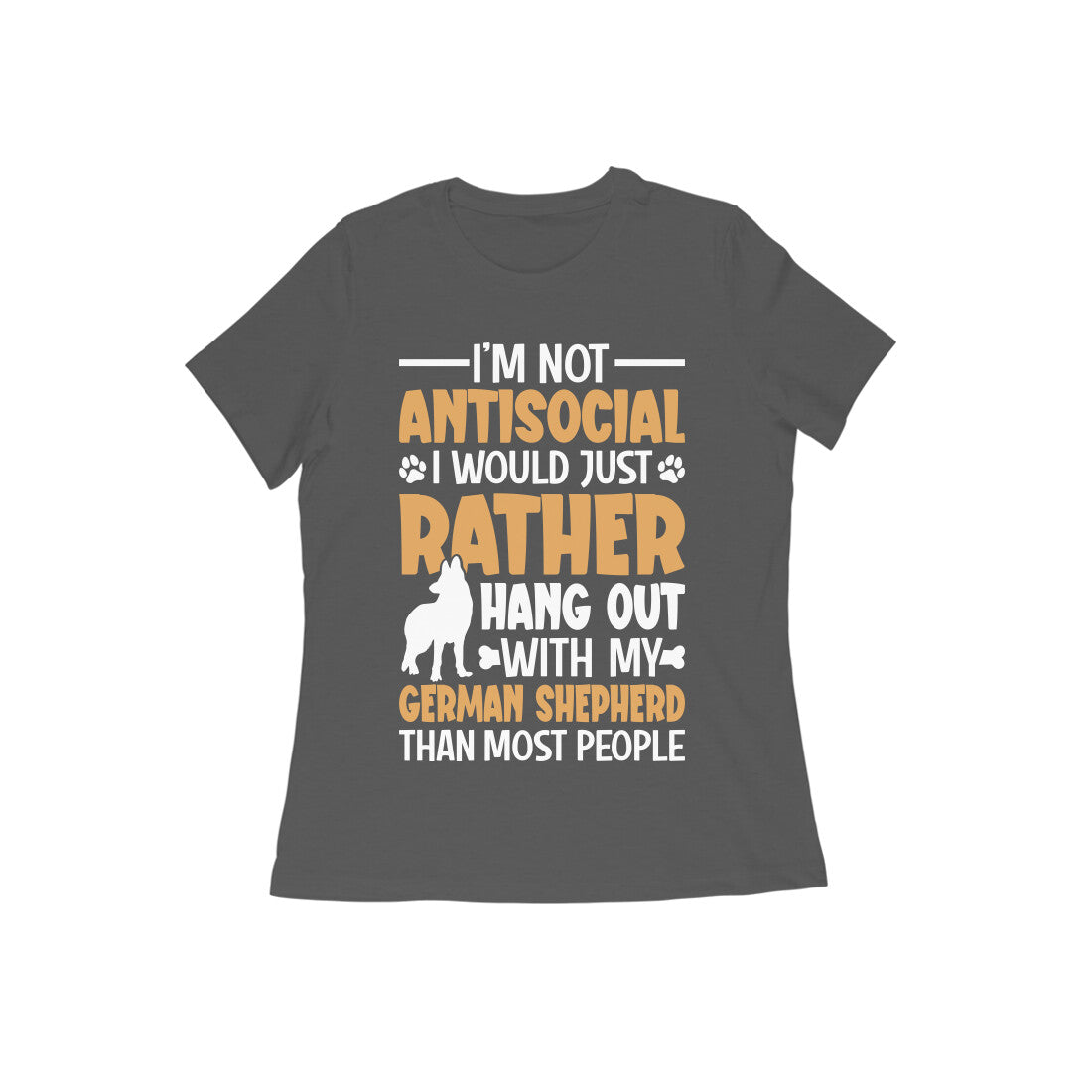 Hang Out with German Shepherd T-shirt for Women
