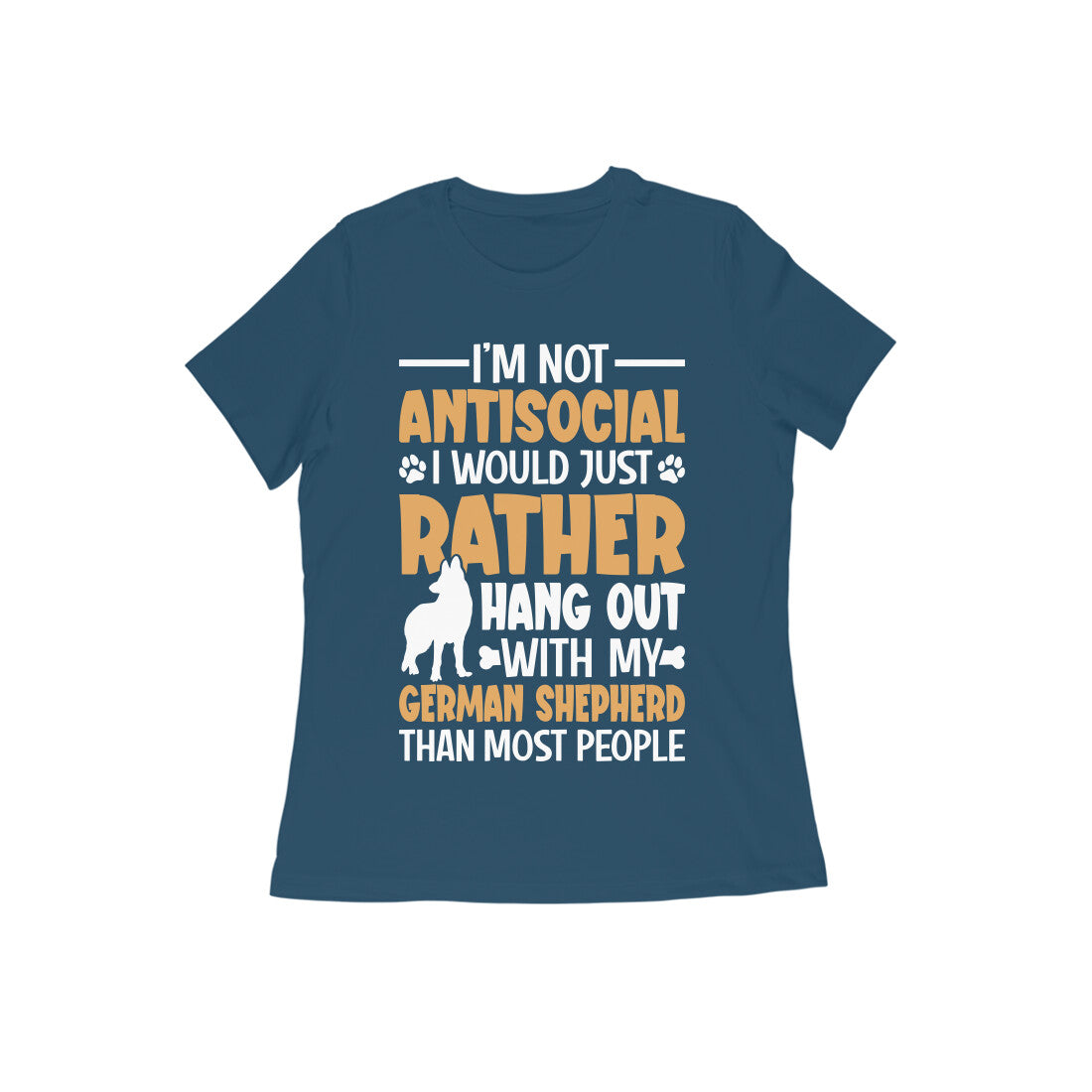 Hang Out with German Shepherd T-shirt for Women