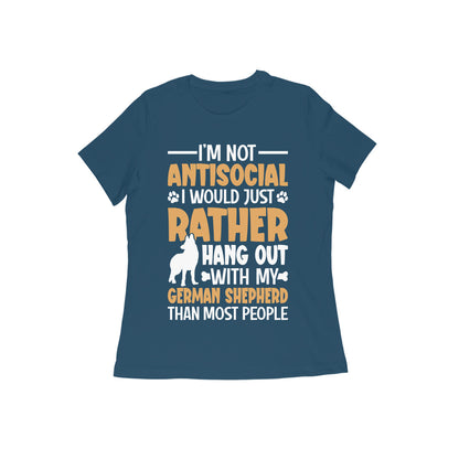 Hang Out with German Shepherd T-shirt for Women