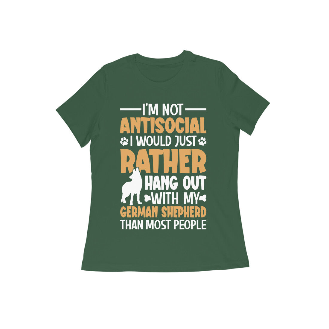Hang Out with German Shepherd T-shirt for Women